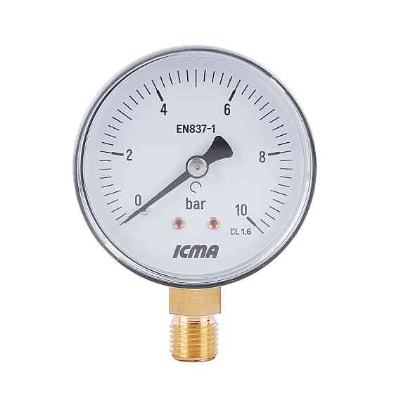 Манометр Icma 1/4" 0-6 барів, нижнє під'єднання No244 Київ