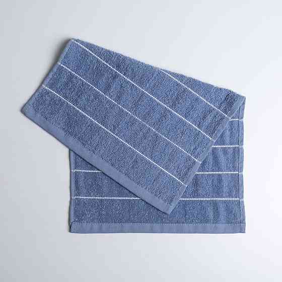 Махровий кухонний рушник зі смужками 30х50 см 400г/м2 GM Textile (Синій) Суми