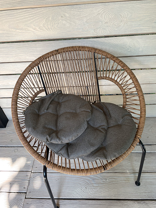 Подушка для стільців (38x38х5 см) кругла Decorator Мальмо колір колір темно-сірий 84-047 Київ - фото 5