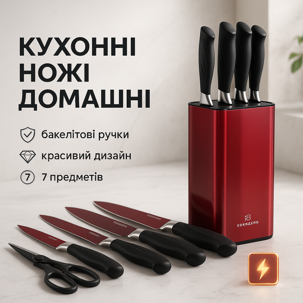 Кухонные ножи для готовки, Стальные кухонные ножи Эксклюзивные Набор кулинарных ножей YR-46 Львов - изображение 11