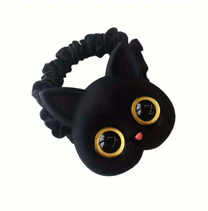 Резинка для волос «Чёрный кот» — милая резинка с мордочкой кота Киев - изображение 2