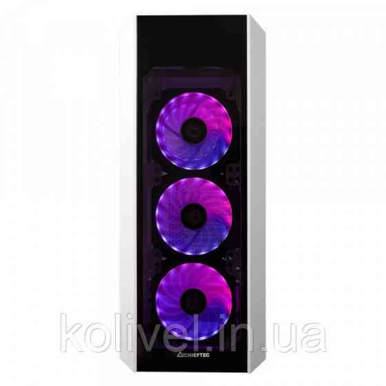 Корпус Chieftec SCORPION III GL-03W-OP 4x120mm A-RGB, ATX, без БЖ, White (GL-03W-OP) Киев