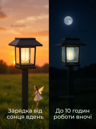 Вуличний садовий світильник на сонячній батареї 6 WW Теплий жовтий: 2 шт в упаковці, для газону та доріжок Одеса