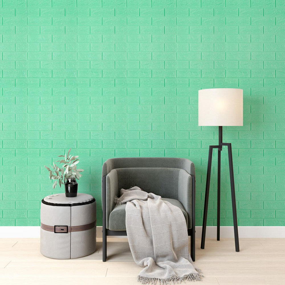 3D панель самоклеющаяся 700x770x3мм кирпич Мята (012-3) SW-00000233 Киев - изображение 5