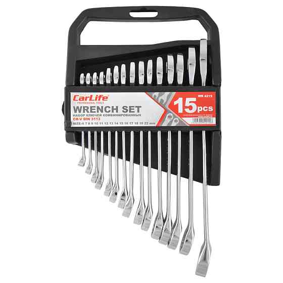 Набір ключів Carlife CR-V, 6-22мм, 15шт Киев