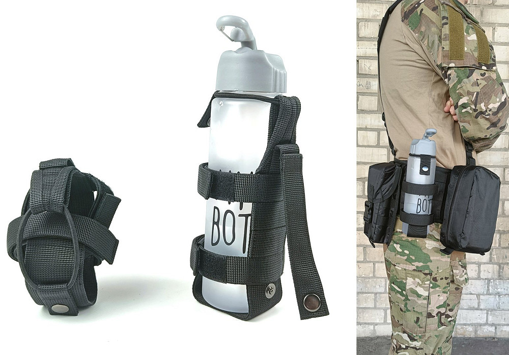 EasyFit Підсумок під пляшку чорний (MOLLE, підсумок на розгрузку, жилет, РПС) Коломия - фото 1