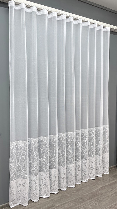 Тюль VR-Textil 1427т Greta Жаккард Белый 350х270 см (42-0423) Киев - изображение 4