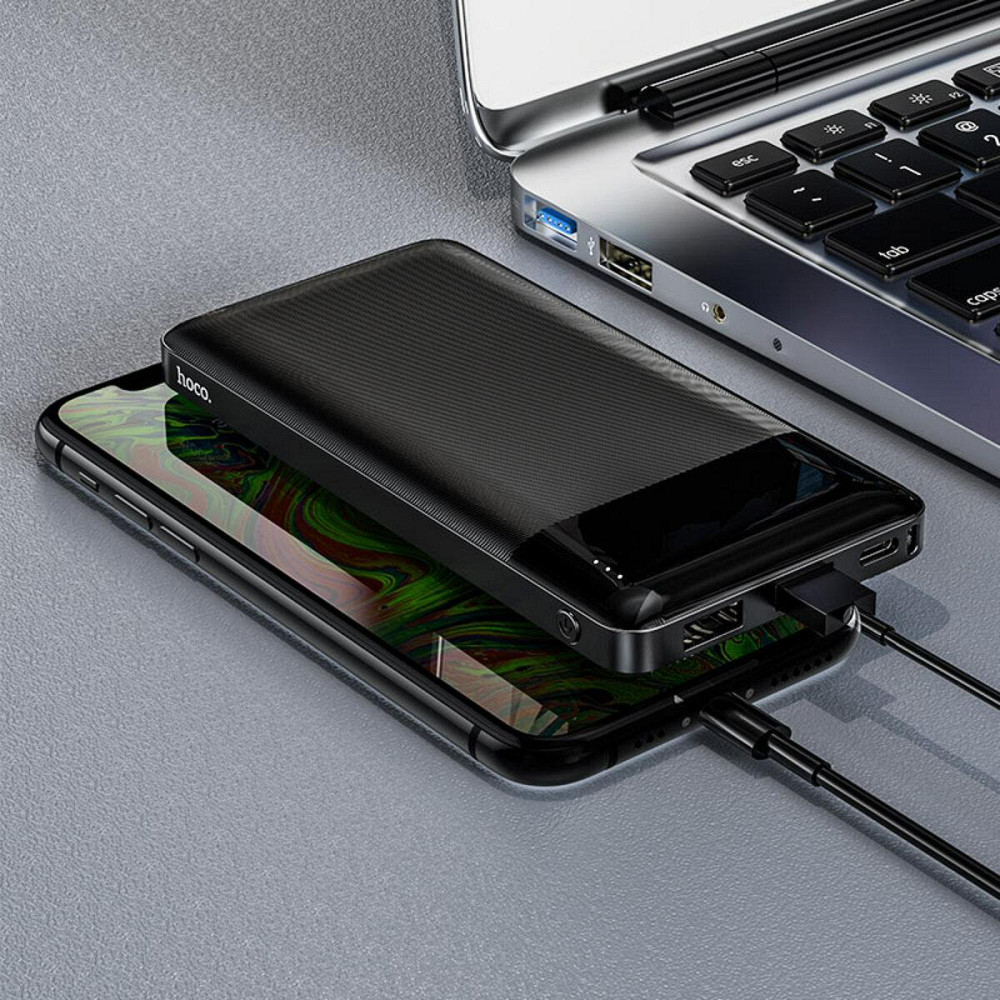 Павербанк 10000 mAh HOCO J72 Easy travel черный power bank повербанк Одесса - изображение 4