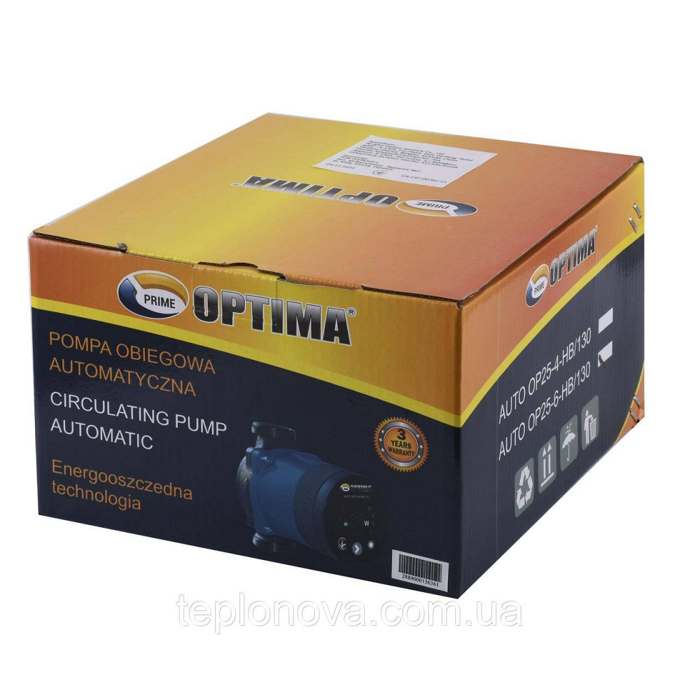 Насос циркуляционный энергосберегающий  Optima PRIME OP25-60AUTO 130мм + гайки Черновцы - изображение 4