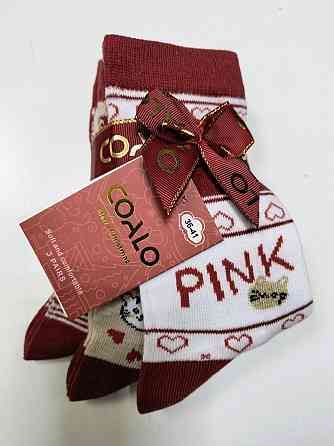 Новорічні жіночі шкарпетки COALA в наборі з 3 шт. Розмір 36-41 Київ