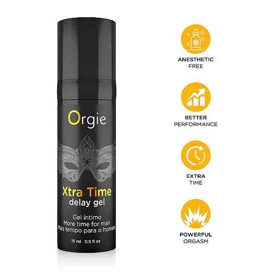 Гель-пролонгатор Orgie Xtra Time Delay Gel, 15 мл, на водній основі, без анестетиків Sex Aura Київ
