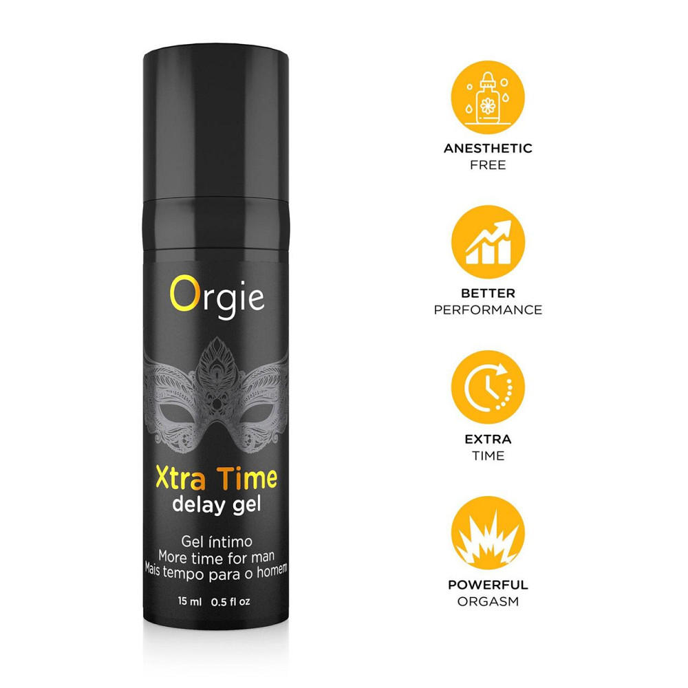 Гель-пролонгатор Orgie Xtra Time Delay Gel, 15 мл, на водній основі, без анестетиків Sex Aura Київ - фото 3
