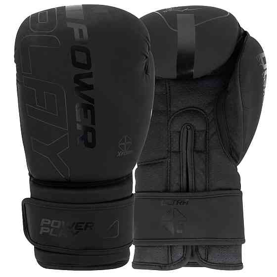 Боксерські рукавиці PowerPlay 3024 Ultra Mat Чорні 14 унцій Кам'янське