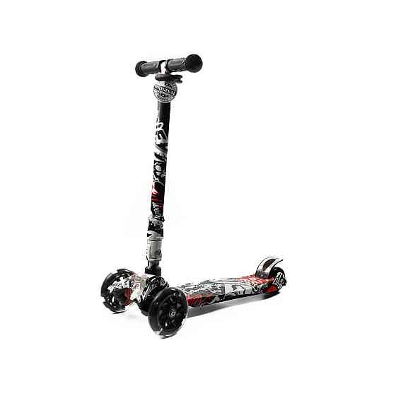 Самокат детский трехколесный iTrike MAXI JR 3-055-WP8 руль 66-89см, колеса ПУ с подсветкой, Черный Каменец-Подольский