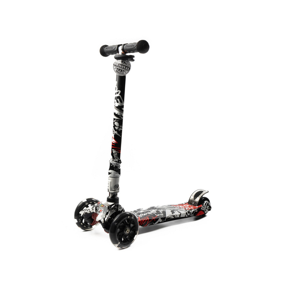 Самокат дитячий триколісний iTrike MAXI Самокат JR 3-055-WP8 кермо 66-89см, колеса ПУ з підсвічуванням, Чорний Кам'янець-Подільський - фото 2