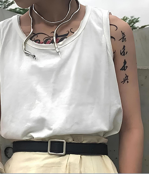 Металлическое ожерелье Змея RESTEQ серебряного цвета. Браслет на руку Змея. Украшение эластичная змея Киев - изображение 7