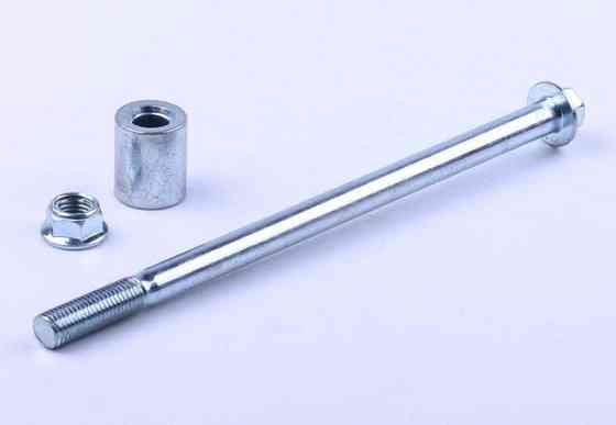 Вісь колеса переднього діаметр 10 мм у комплекті на мопед Дельта/Альфа Мукачево