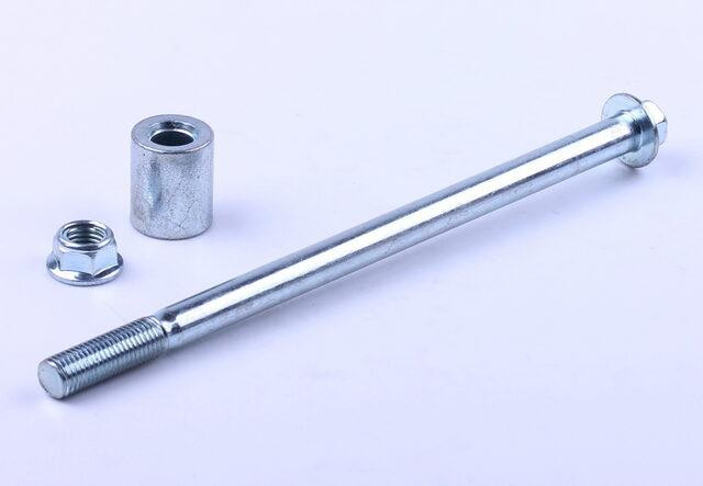 Ось колеса переднего диаметр 10 мм в комплекте на мопед Дельта/Альфа Мукачево - изображение 1