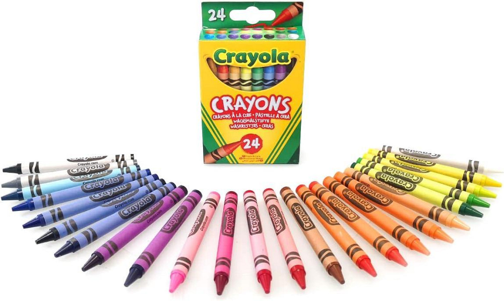Воскові олівці Crayola 24 кольори набір для малювання діаметр 7 мм довжина 90 мм Київ - фото 1