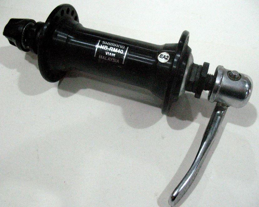 Втулка переднього колеса велосипеда (алюміній) (36 спиць, ексцентрик, HB-RM40, чорна) Мукачево - фото 1