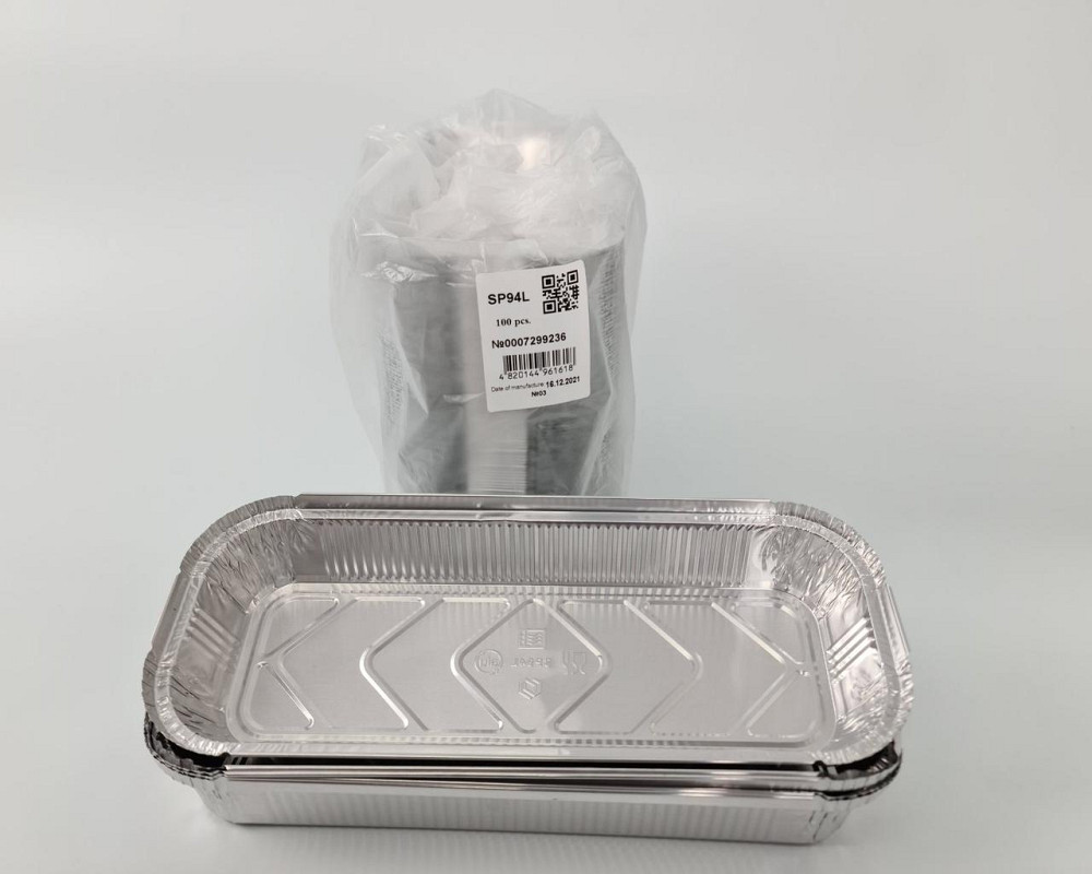 Контейнер из пищевой алюминиевой фольги прямоугольный 1990мл SP94L 100 штук  (1 пачка) Харьков - изображение 4