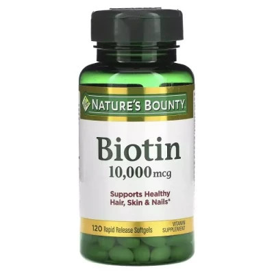 Вітамін Nature's Bounty Біотин швидкого вивільнення, 10000 мкг, Biotin, 120 гелевих (NRT-51697) Вінниця - фото 1