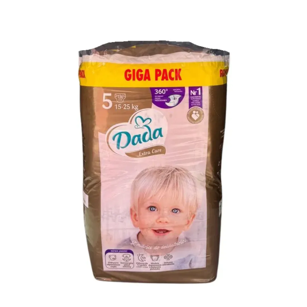 Підгузки Dada Extra Care 5 JUNIOR 136 шт / 15‑25 кг GIGA PACK Київ - фото 1