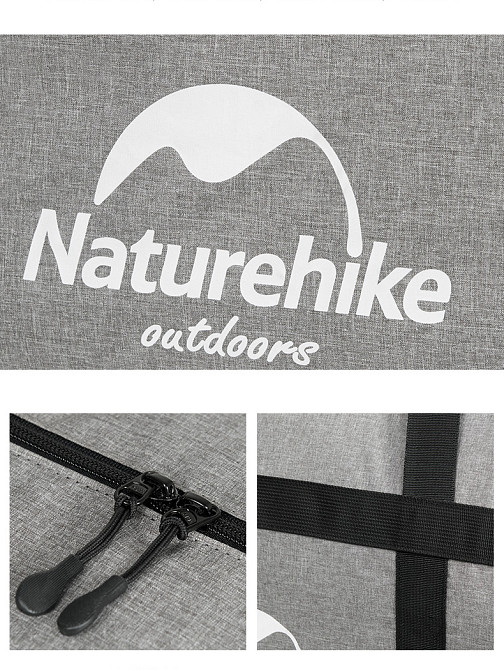 Сумка-баул для зберігання портативна Naturehike NH17S021-M, 45 л, сірий Киев - изображение 3