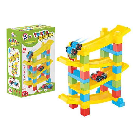 Дитячий конструктор "Закручені гонки" 9581TXK з машинками Вінниця
