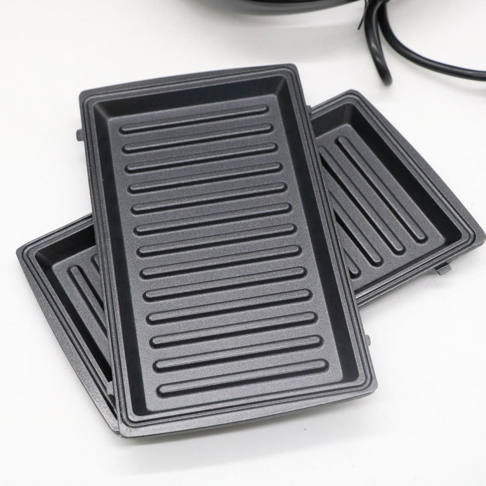 Сэндвичница со сменными насадками 4в1, 2200Вт, OP-908 / Бутербродница / Универсальный мультипекарь Киев - изображение 9