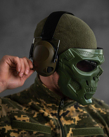 Активні тактичні навушники Tactical 6S oliva П3-0! Київ - фото 1