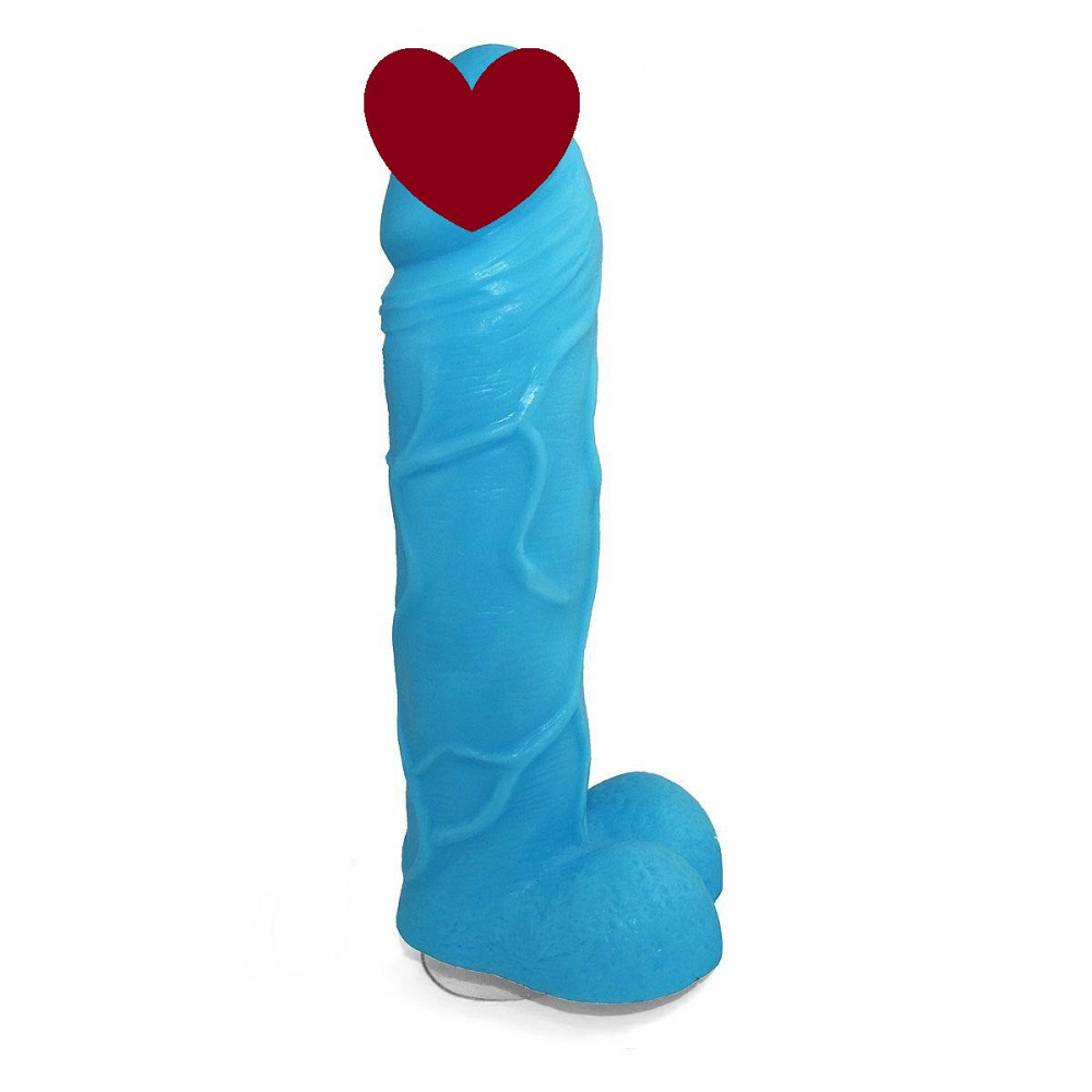 Крафтове мило-член із присоскою Чистий Кайф Blue size L, натуральне Sex Aura Київ - фото 1