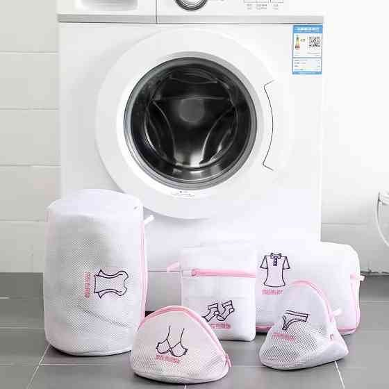 Набір мішків-сумок для прання білизни в пральній машині на блискавці, сітка, білий Кам'янець-Подільський