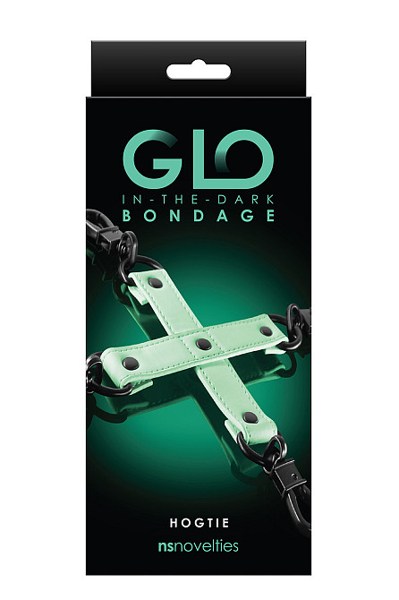 Система фіксації NS Novelties GLO BONDAGE HOG TIE, що світиться Sex Aura Київ - фото 2