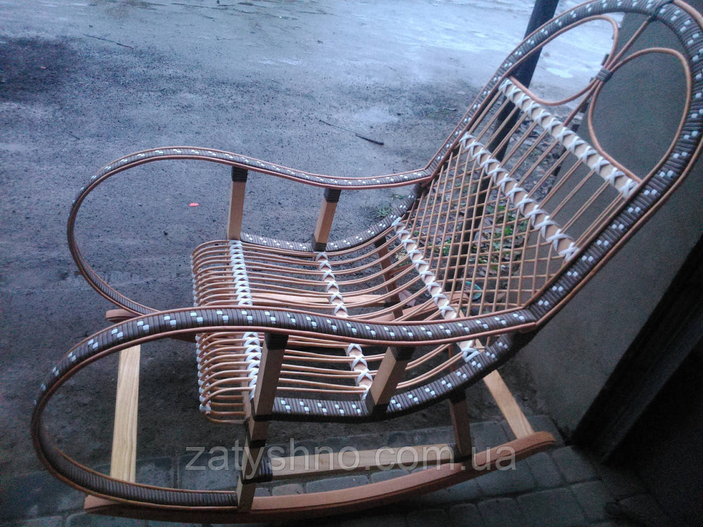 Качалка кресло ротанговое на подарок | кресло-качалка для отдыха садовая для дачи Киев - изображение 6