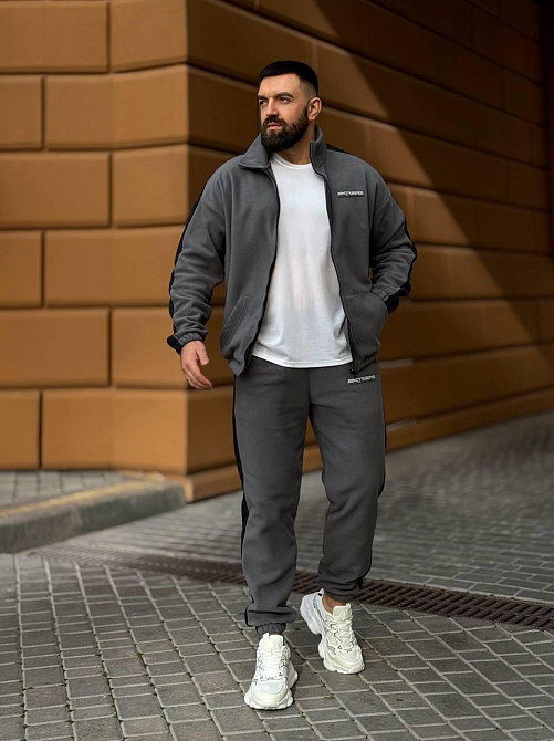 Мужской костюм на змейке M-L, графіт Одеса - фото 7