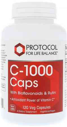 Вітамін C з биофлавоноїдами і рутином Protocol for Life Balance Vitamin C 120 капс Київ