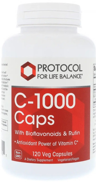 Вітамін C з биофлавоноїдами і рутином Protocol for Life Balance Vitamin C 120 капс Київ - фото 1