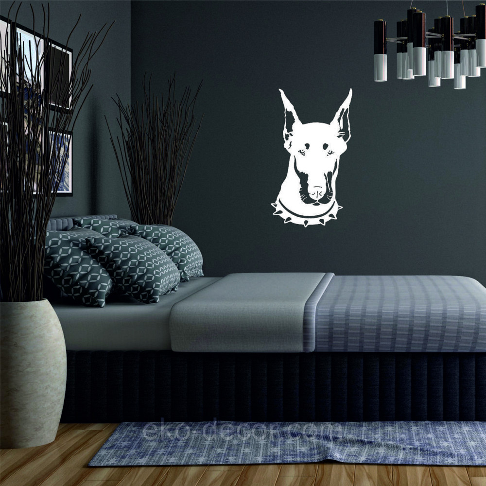 Декоративное настенное Панно «Доберман», Декор на стену 50*29 см, Белый Киев - изображение 3