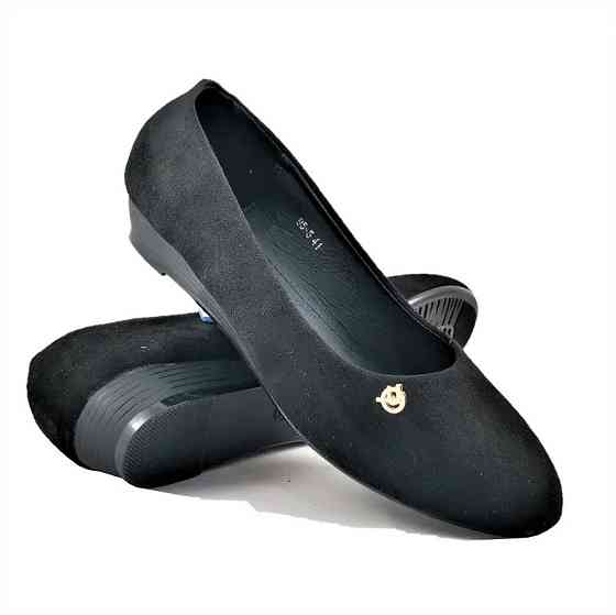 . Жіночі Балетки Чорні Мокасини Туфлі Замшеві (розміри: 41) — 5-4 Дніпро