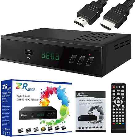 2024 Іспанський декодер tdt HD DTT декодер ТБ DVB-T T2 H265 HEVC FTA Full HD PVR, USB, HDMI, SCART, цифровий ефірний ТВ-тюнер, ци Київ