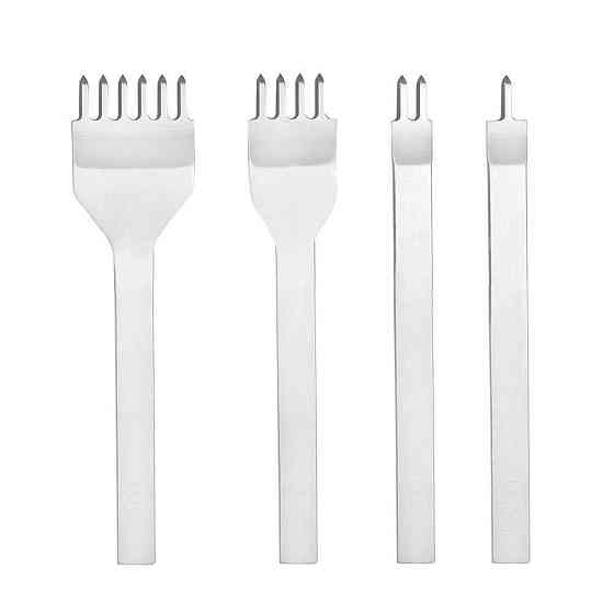 Набор ромбовидных пробойников для кожи 4 шт, шаг 5 мм Киев