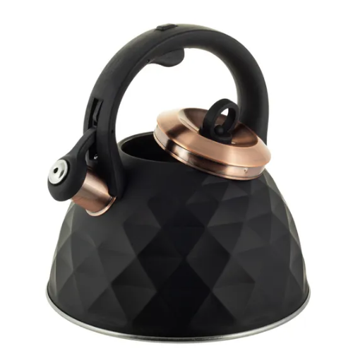 Чайник 3л нержавіюча сталь зі свистком з ручкою "soft-touch" (ручка:чорний) 867 KAMILLE Житомир - фото 13