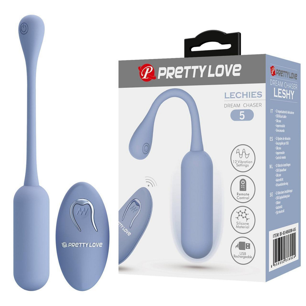 Віброяйце вагінальне Pretty Love Lechies Dream з пультом, блакитне, 18.6 х 2.8 см Sex Aura Київ - фото 1