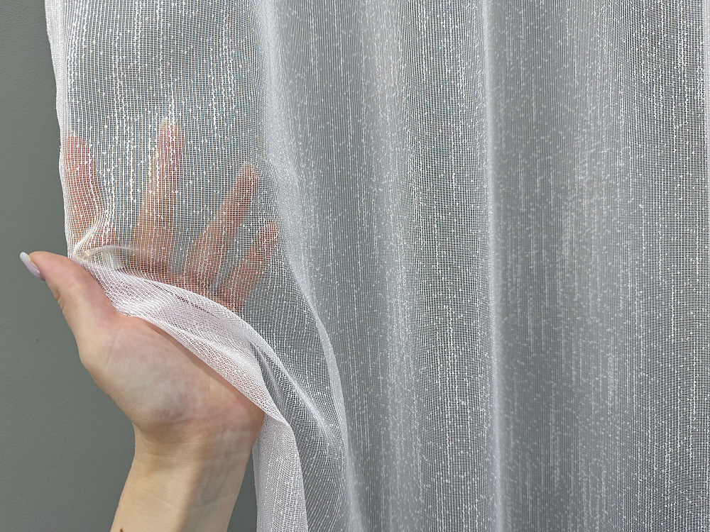 Тюль VR-Textil 1495т Лен Дождик белый 400х270 см (42-0357) Киев - изображение 14