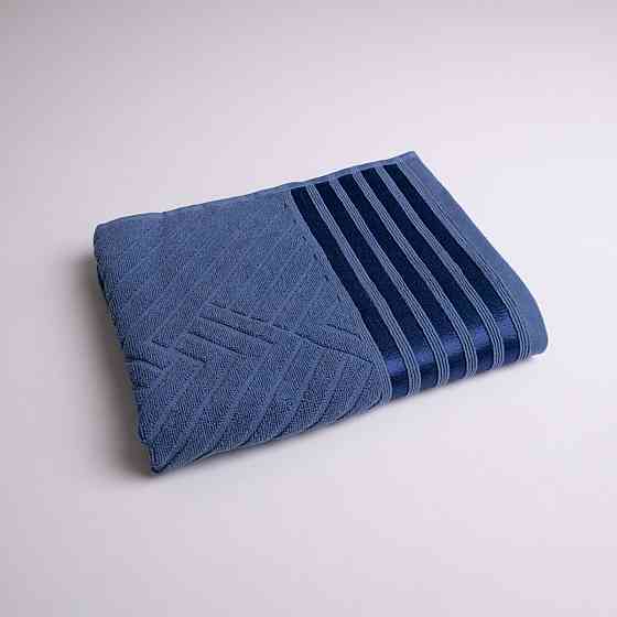 Набор махровых полотенец SOFT 3шт GM Textile 40х70см, 50х90см, 70х140см 500г/м2 (Синий) Сумы