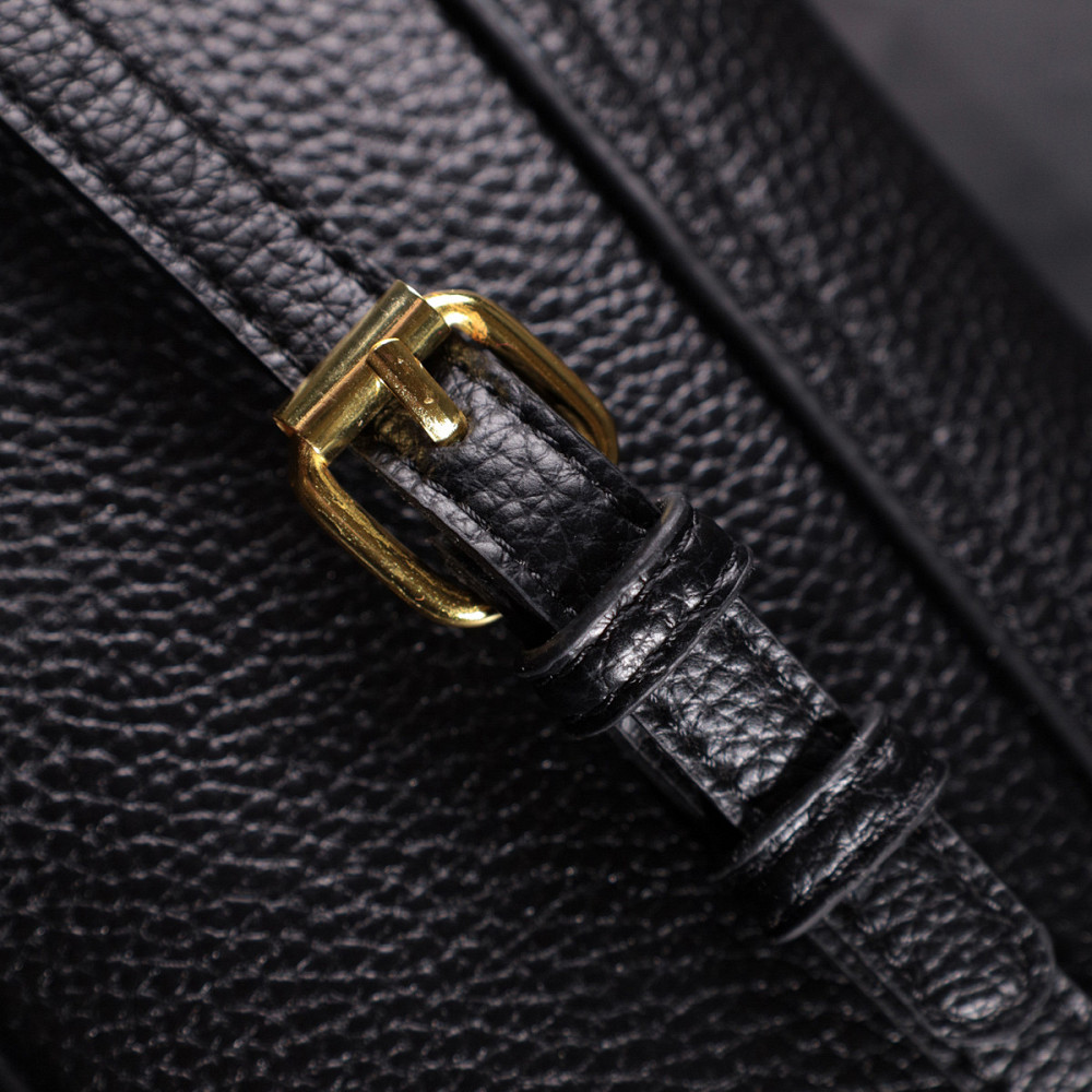 Сумка лаконічна з жорстким каркасом з натуральної шкіри Vintage 22391 Чорна Київ - фото 10