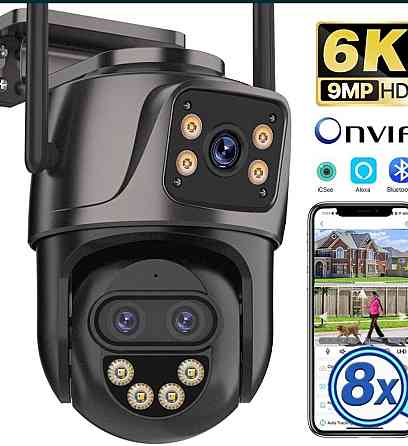 Камера видеонаблюдения с тремя объективами Киев