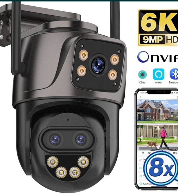 Камера видеонаблюдения с тремя объективами Киев - изображение 1