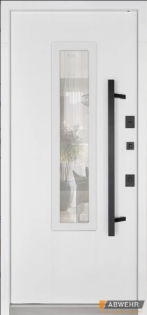 Вхідні двері з терморозривом Abwehr Bionica 2 Revolution LP6 Антрацит + Vinorit біла 860*2050 мм Київ